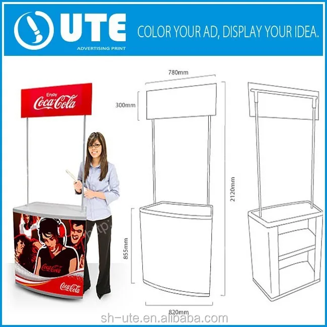 Plastic PVC promotion table,PP promotion counter,ABS promotion desk