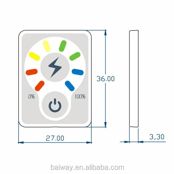 BW-TD16 светодиодный индикатор уровня емкости аккумулятора, тестер монитора аккумулятора для автомобиля, электровелосипеда