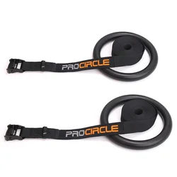 Wholesale Fitness Wooden Gym Rings Gymnastic Rings With Colorful Strap