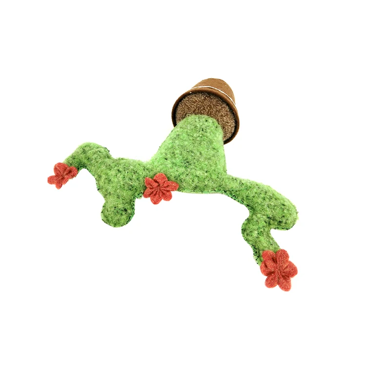 Factory price crochet felt fabric decoration tropical with pot plant potted mini bonsai artificial cactus plants