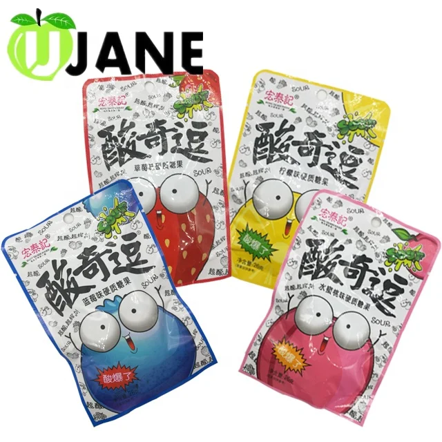 
Colorful Sour Flavor Hard Candy Peach Flavour 