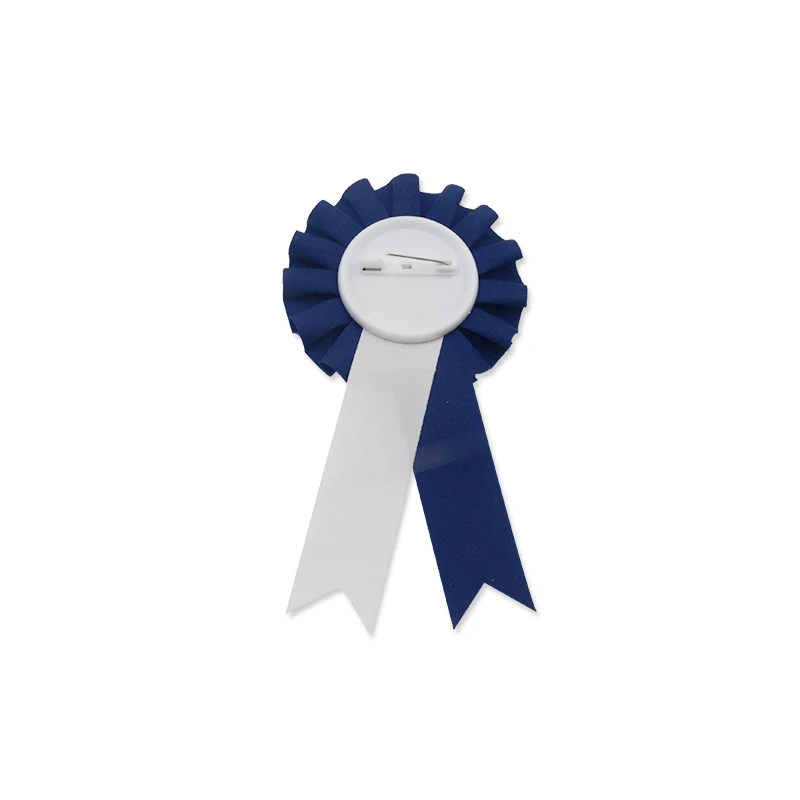 Factory handmade 100% polyester Blank award ribbon rosette for celebration