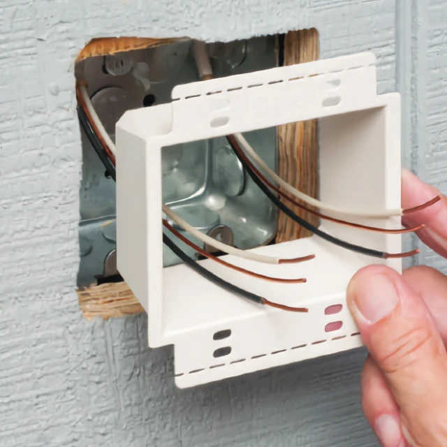 shanghai Linsky 2 gang plastic waterproof electrical extension ring electrical outlet box extender