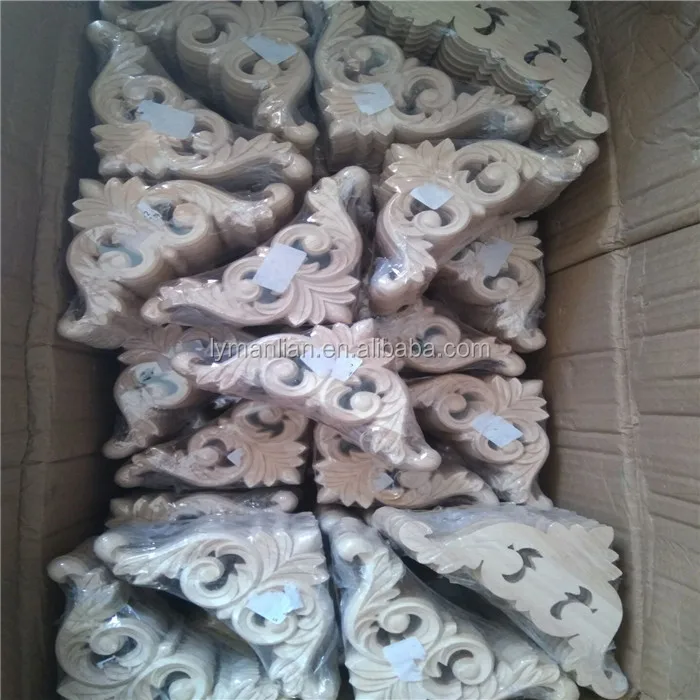 Деревянная мебель резная поверхность и аппликации украшения для дома деревянные детали