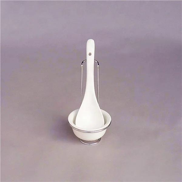 Customized custom cutlery holders personalized  ceramic soup spoon kitchen holder
