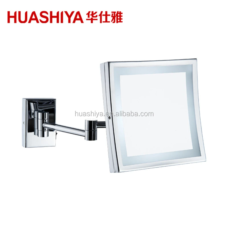 HSY1014 Led Lighted Wall Mount Magnifying Acrylic Cosmetic Mirror