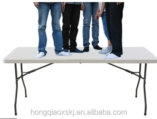 Easy Carry 6foot portable Outdoor lightweight plastic picnic camping suitcase folding table