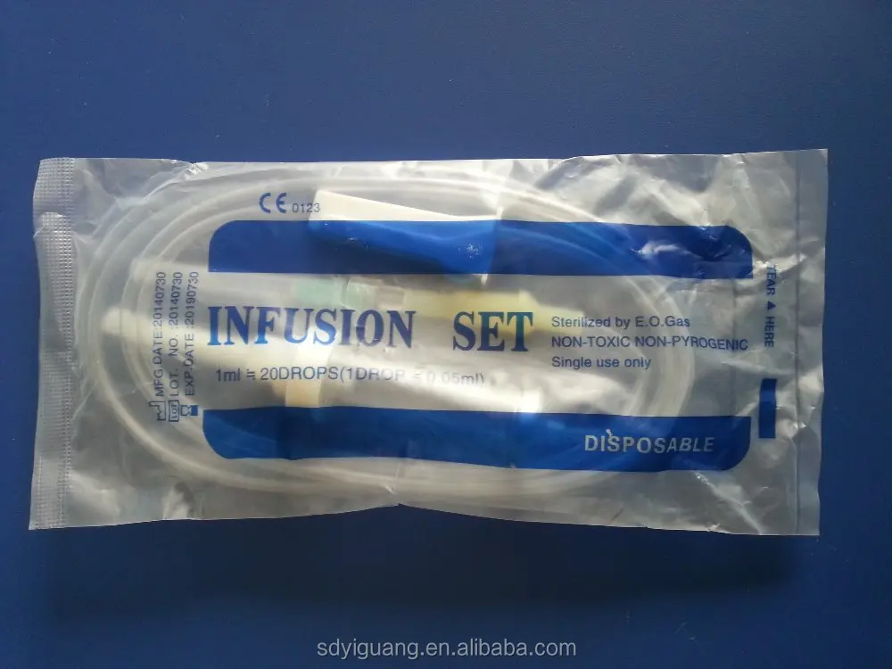 Disposable IV administration set / 20drops/ml / with 15 micron filter