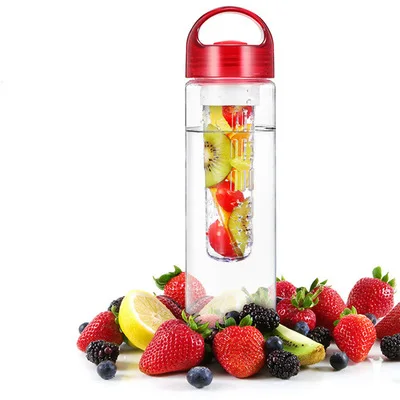 700ml summer promotion portable shape fruit infuser plastic water bottle