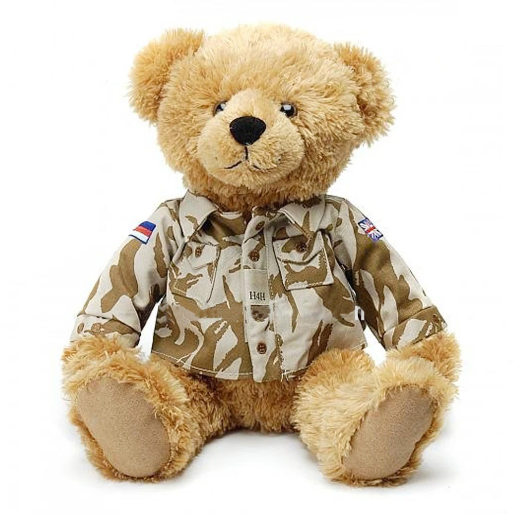 CE/ASTM Standard Plush Toy Handsome Teddy Bear with Army Uniform
