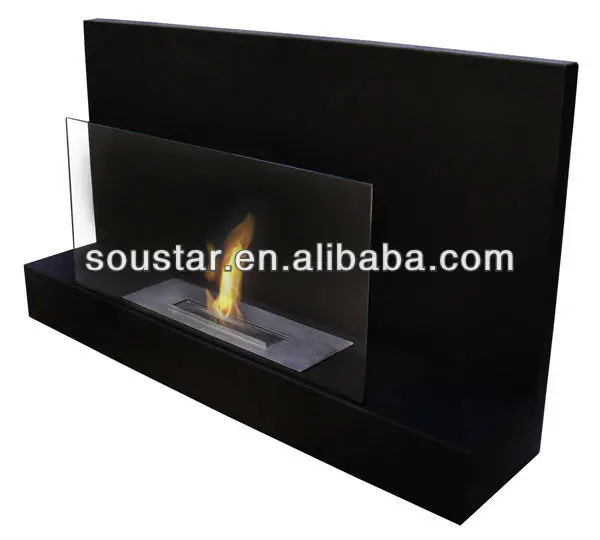 Home used modern decorative fireplace glass bio ethanol burner