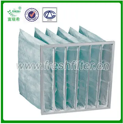 F6 pocket air filter types ahu filter of synthetic fiber