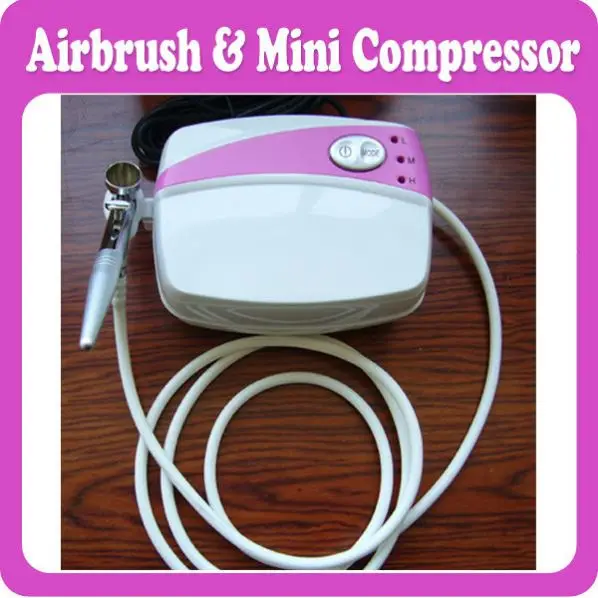 Portable Airbrush Makeup Kit with 1 pc Airbrush+ 1 Set Mini Compressor + 1pc Power Adapter + Air Hose