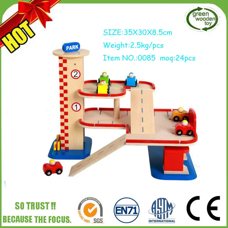 DIY KIds Wooden Parking Garage Toy, Best Car Parking Garage Toy,Wooden Toy Garage