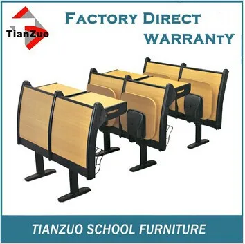 
WL-011 modern university furniture new metal wooden student desk and chair 