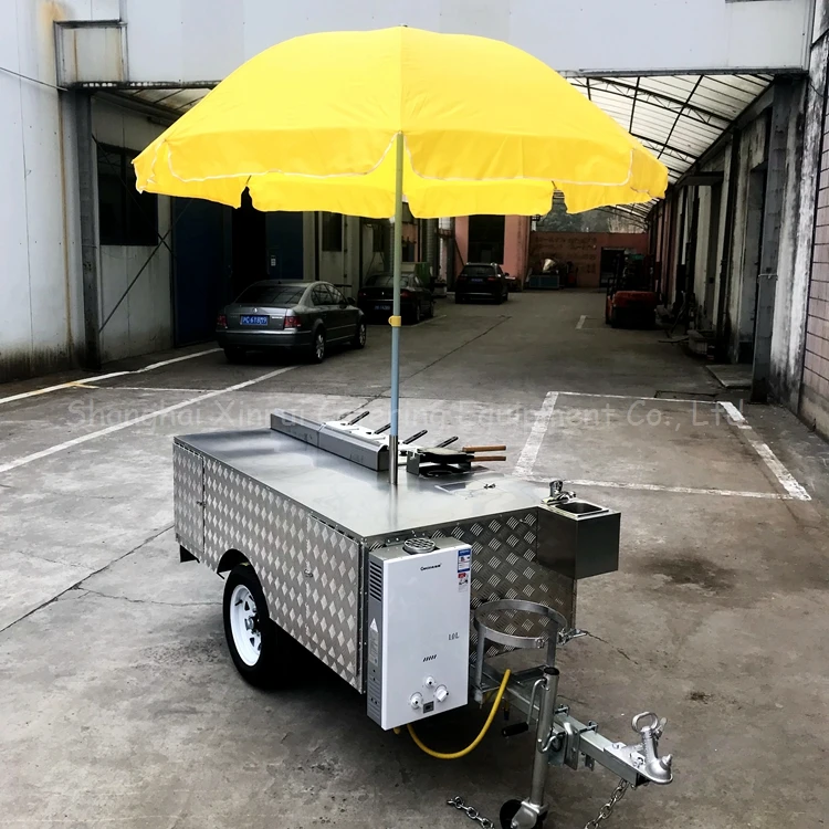 used scooter food cart commercial hot dog trolley cart grill
