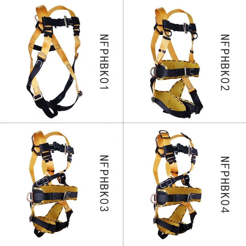 1 D Ring Fall Protection Safety Harness EN361 equipment for fall arrest working at height, NFPHBK01