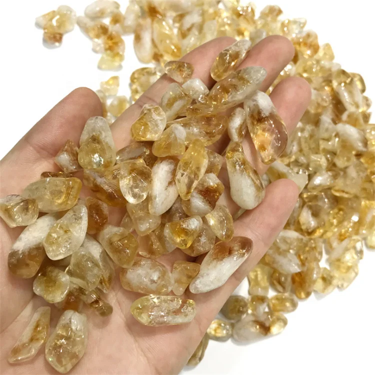 New Products Natural Citrine Tumbled Stones For Decor Decoration
