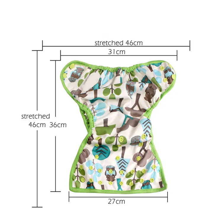 
Snaps and Hook&Loop Waterproof PUL OS Diaper Nappy Cover Double Leaking Guessets 