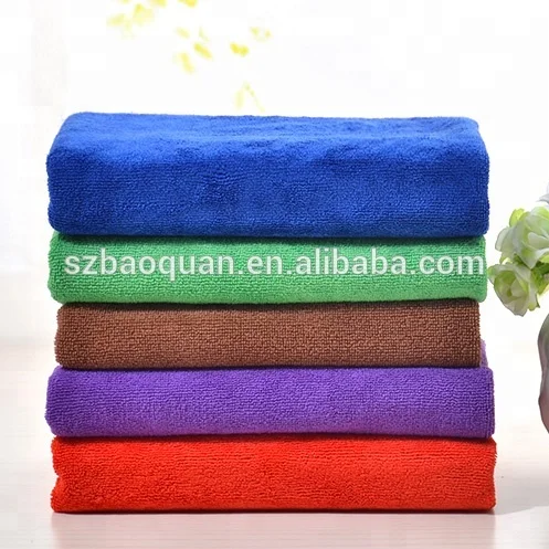 Hot sell solid color 100 polyester microfiber swimming bath towel