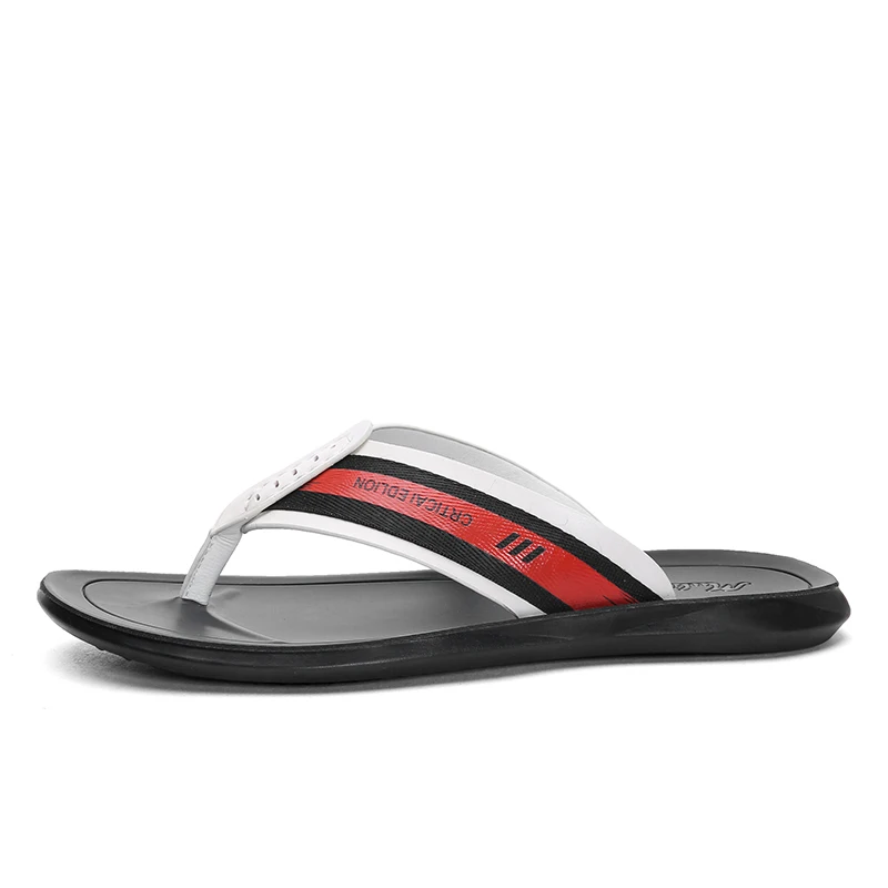 Мужские тапочки, с противоскользящим эффектом; Уличная резины флип-флоп