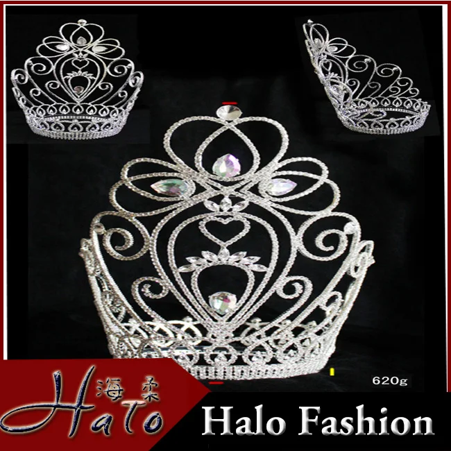 Fashion Jewelry Big Rhinestone Crystal Beauty queen Crowns Girl Crystal Tiara H172-125