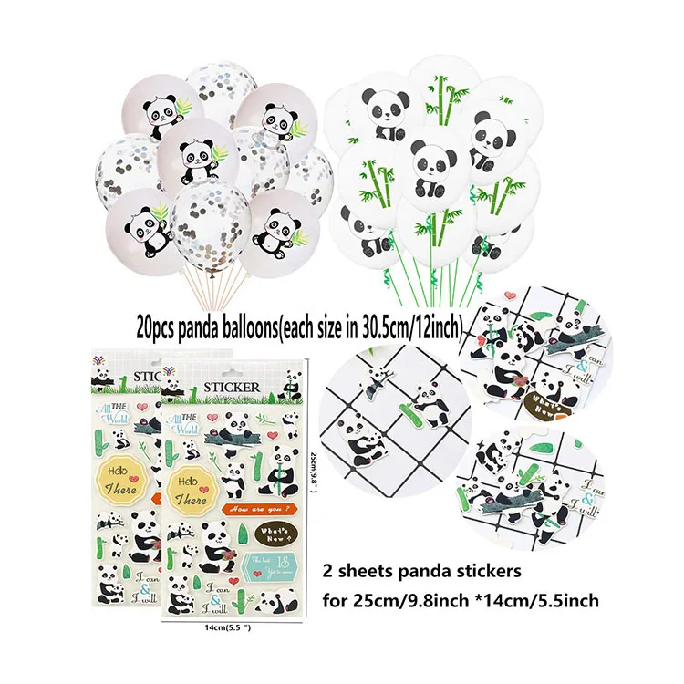 Nicro панда тематические товары для вечеринок панда баннер воздушный шар торт Топпер наклейки для детей украшение на день рождения