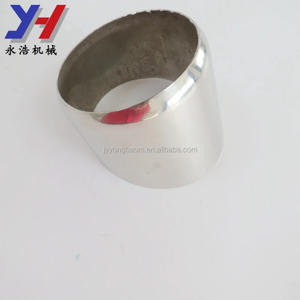 OEM ODM custom 45 degree Angle cut stainless steel tube pipe reducer