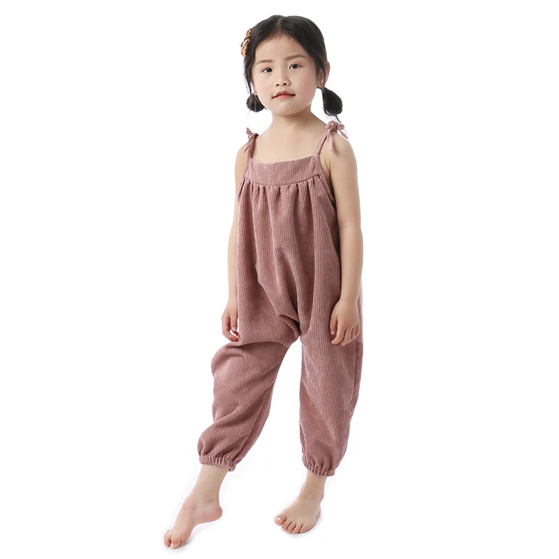 wholesale girls clothes shallow clay corduroy baby romper