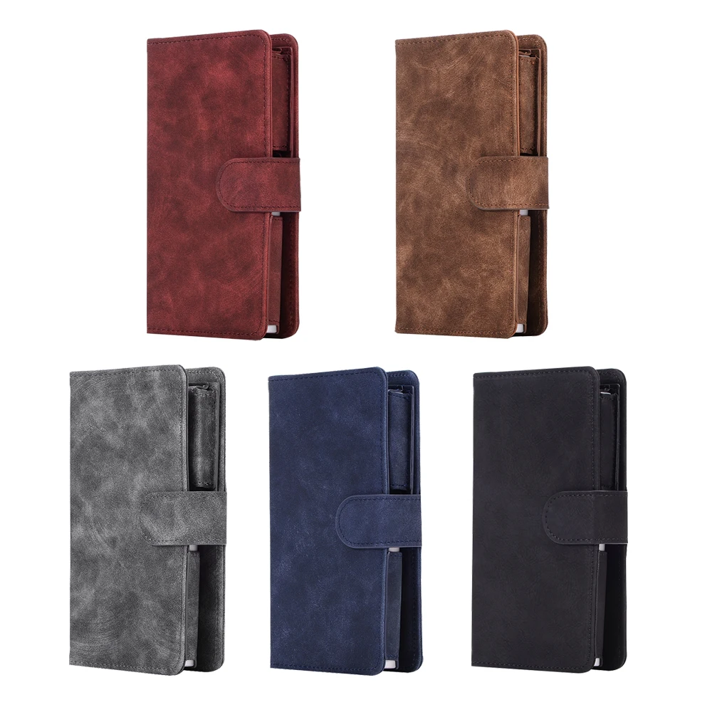 
Book Design Factory Customize Leather Flip Wallet Case for Electronic Cigarette GLO wallet PU case 