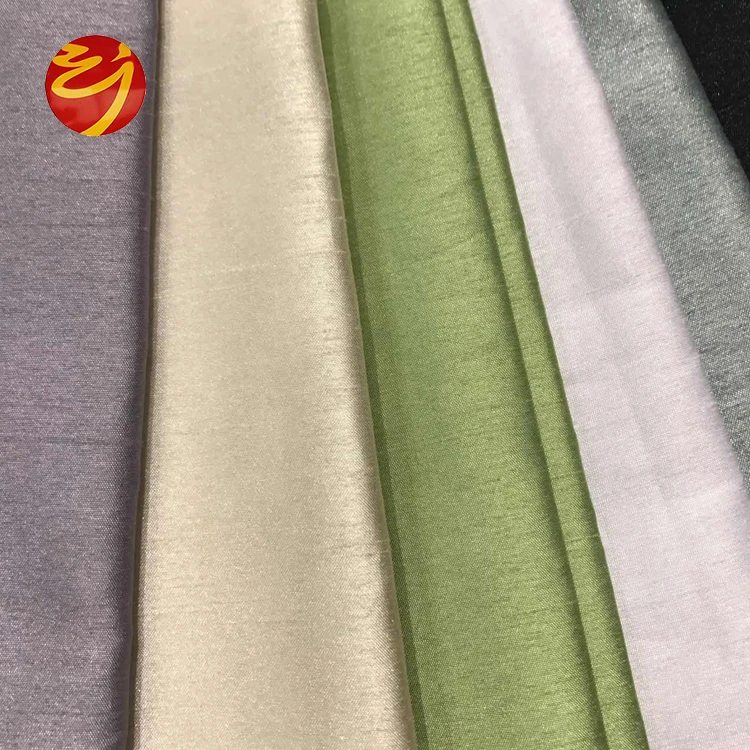 
Popular Soft and ice hand feeling Silk Dupion Fabric for New Design Curtain 