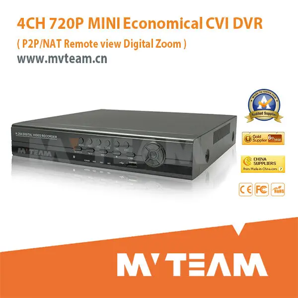 горячая продажа шэньчёэнь mvteam безопасности оптовая 4ch 720p хвн видеорегистратор p2p( cv6204c)
