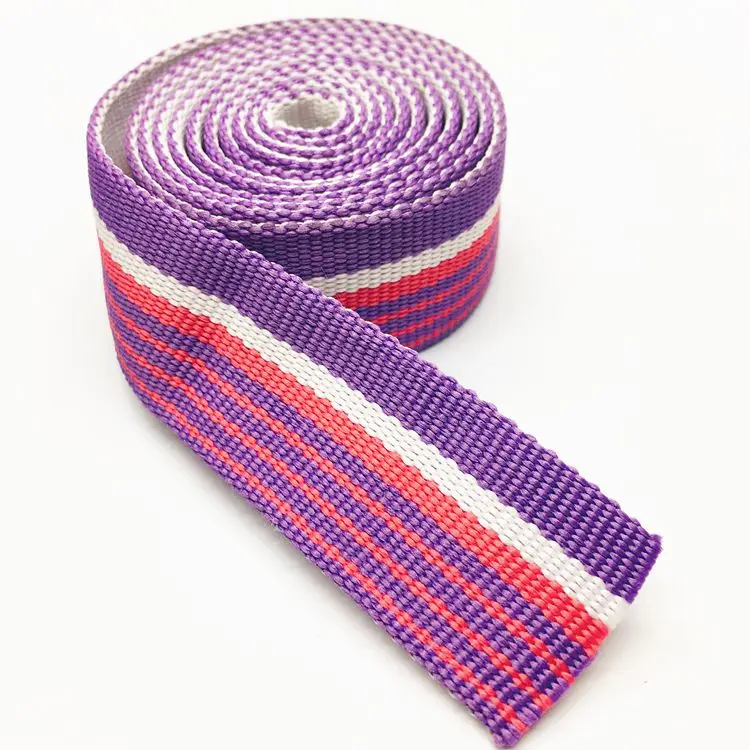 double side jacquard logo polyester webbing tape for customize