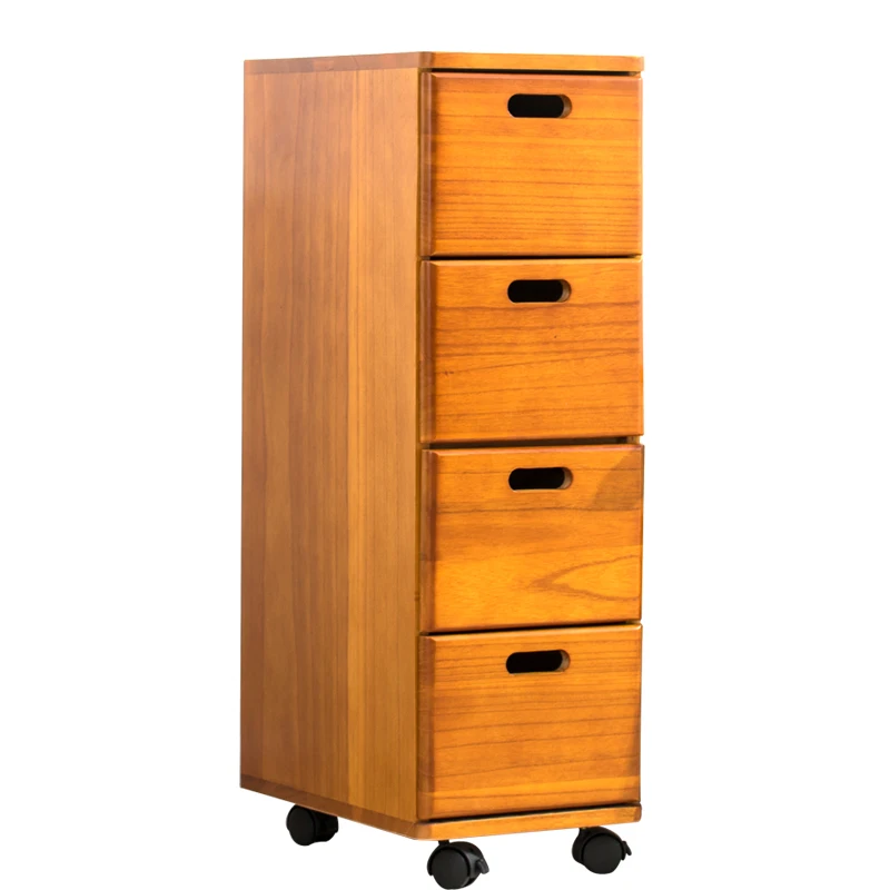 
Chinese style household wooden drawer cabinet furniture living room narrow size solid wood tall thin storage cabinets 