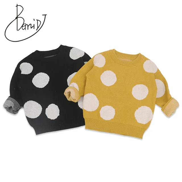 
MILANCEl 2019 Children Baby Sweaters Dot Boys Sweaters Winter Girls Sweaters Knit Kids Pullover Casual Boys Clothing 1-6 Years 