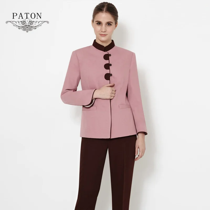
Hot Sale Custom Design Hotel club House Keeping Stuff Guest room cleaning uniform 