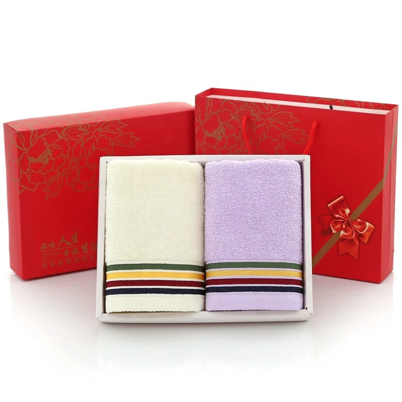 
wholesale OEM anti-pilling 100 cotton boxed bath towels gift sets pakistan cheap adult use 2pk party wedding favors 