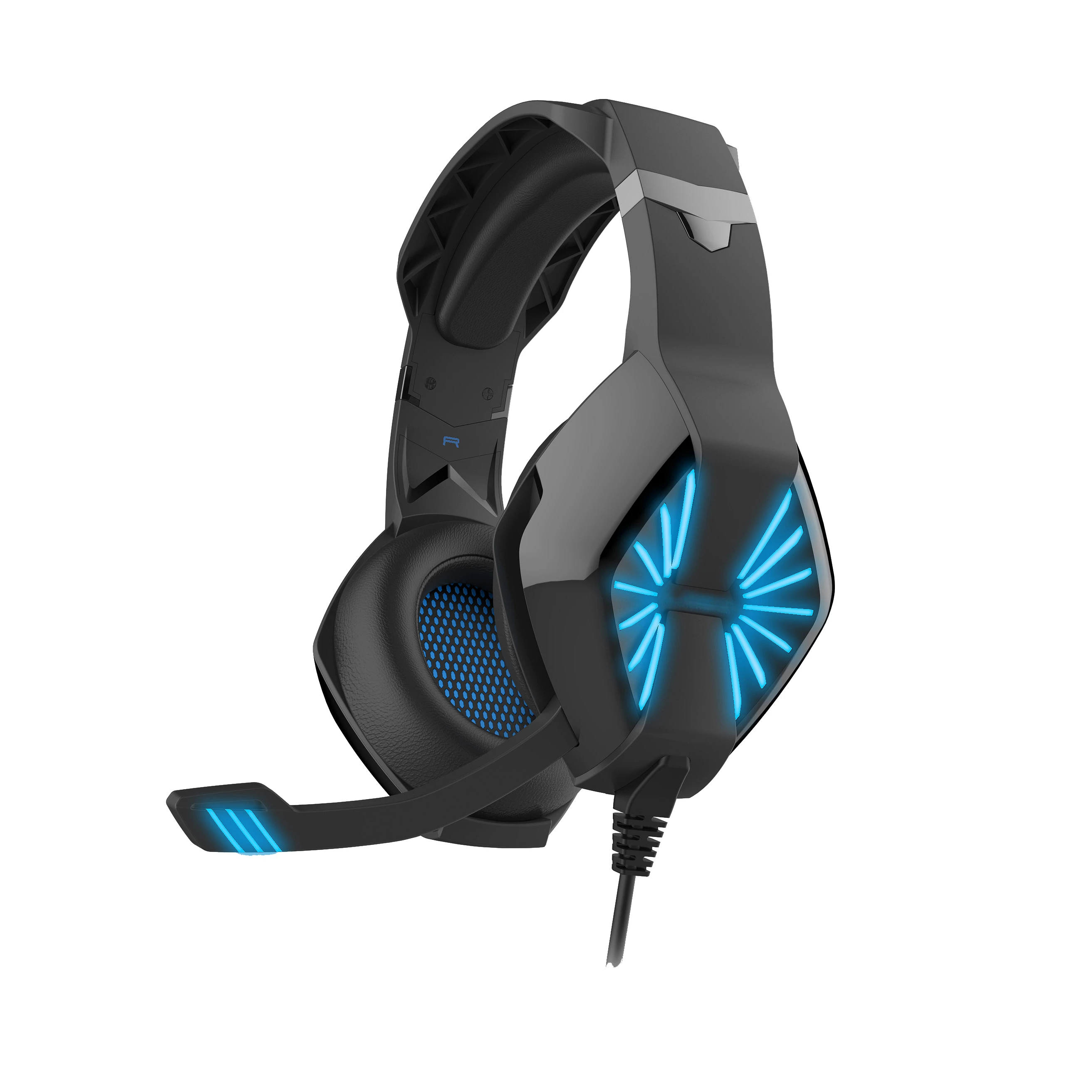 OEM Custom Led Light PS4 Noise Cancelling Gaming Headsets wired glowing headphone 3.5 MM  USB