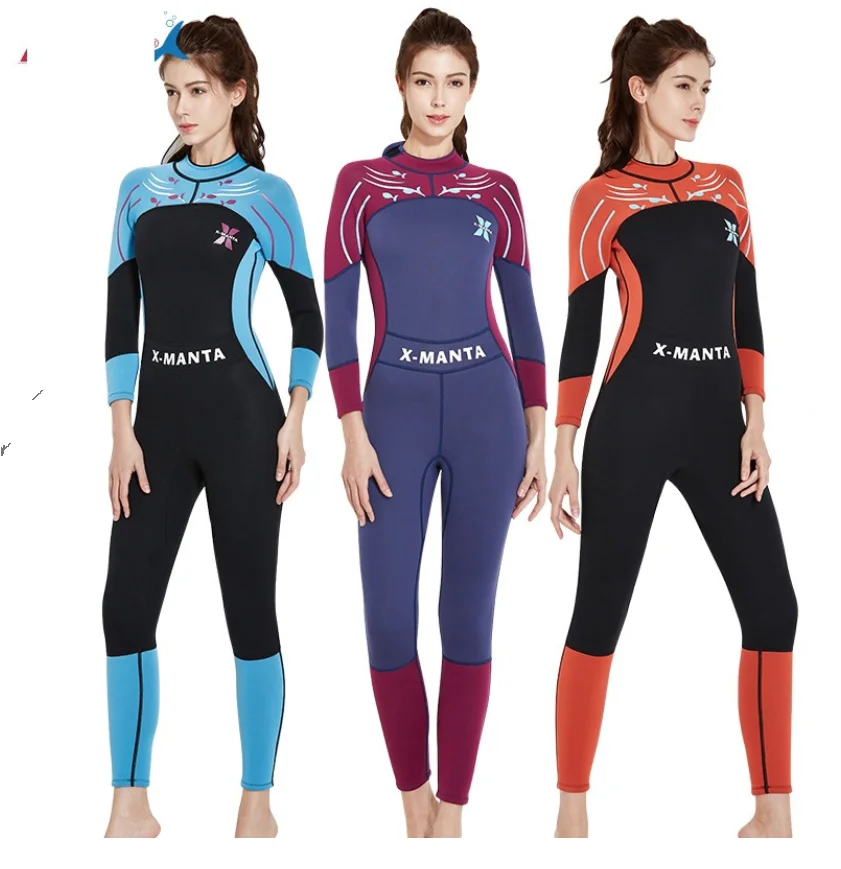 women wetsuit 3mm 1 piece suit full body girl wet suit