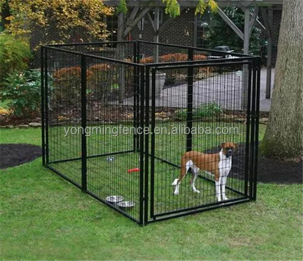 Powder Coated Black Welded Wire Modular 6ft Outdoor Dog Kennel for Backyard (XMM-DK11)