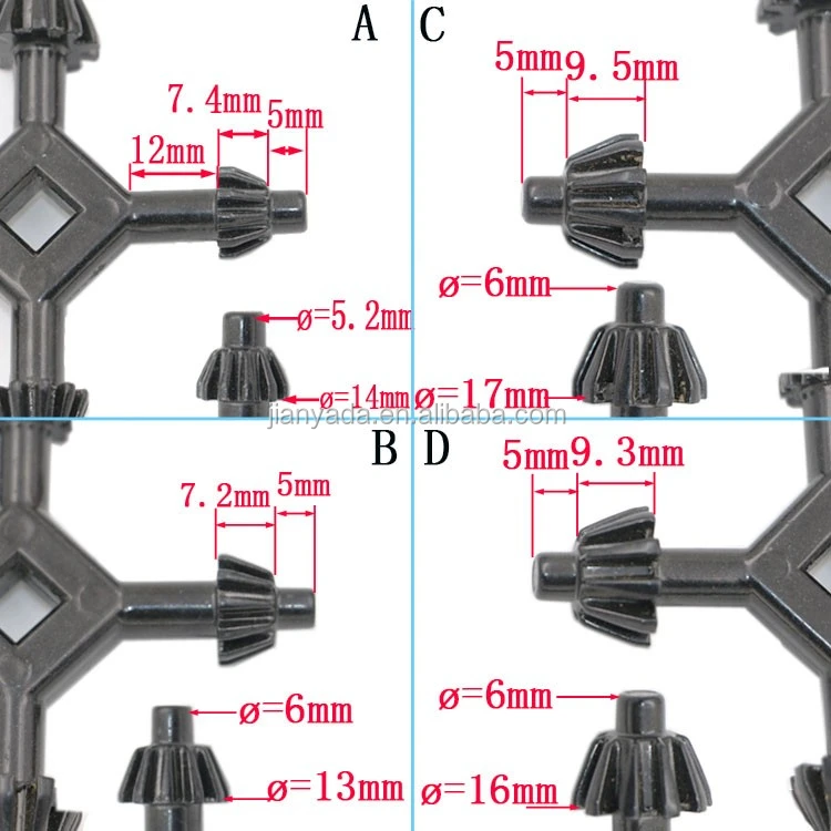 4 In 1 Drill Chuck Key Wrench Alloy Steel Universal Power Hand Tool Accessories for Electric Drills Chuck Size 6mm 9mm 10mm 13mm