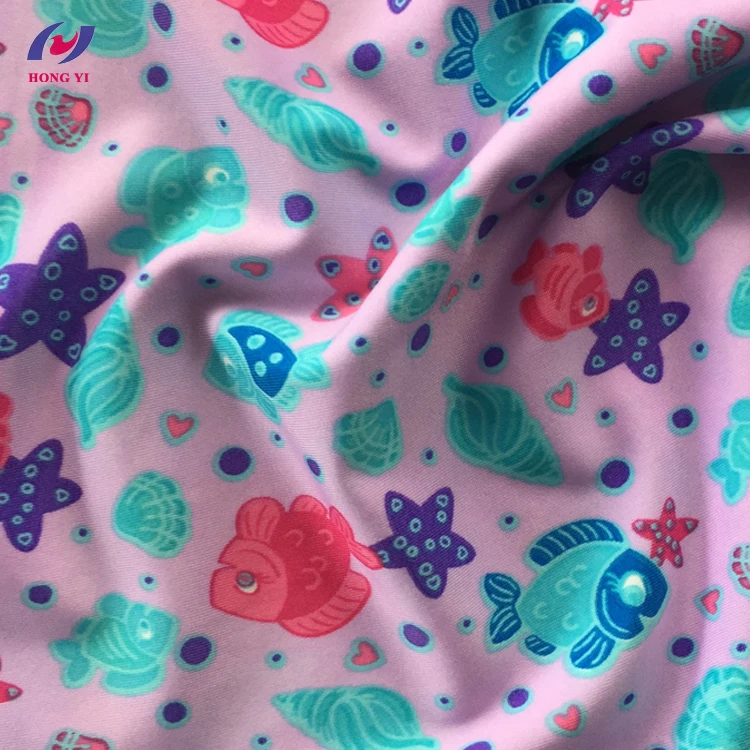 Chinese Manufacturer Kids Swimwear 85 Polyester 15 Elastane Fabric