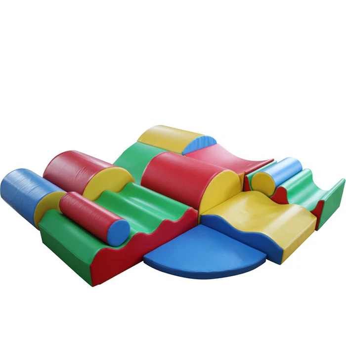 Indoor soft play toys children playground equipment - Wooden+Sponge+PVC material