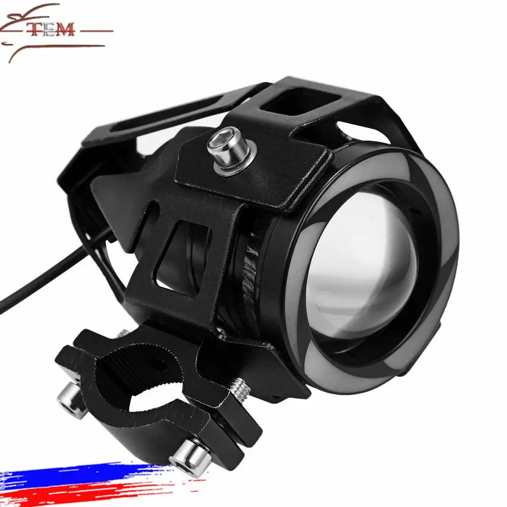 U7 Motorcycle led lighting system Led Projector Light Colourful Spotlights Devil Eyes 12V 3200LM 6500K 10W Led Work Light