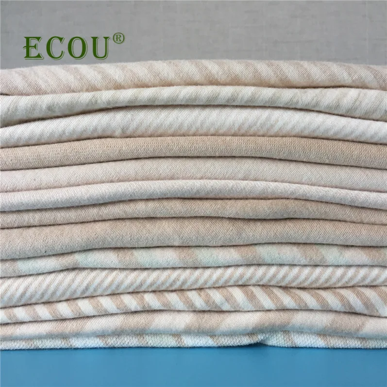 46% natrual cotton 46% organic cotton 8%spandex yarn dyed stripe rib fabric support OEM service