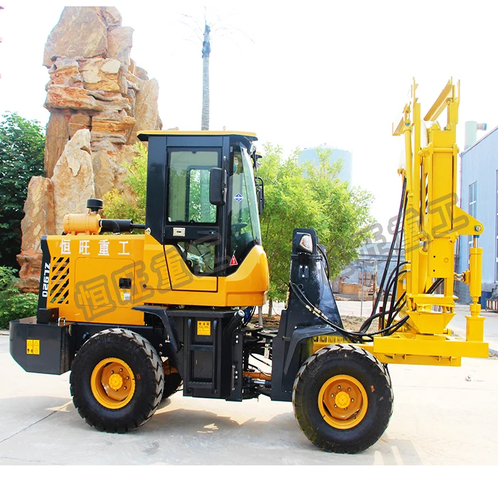Photovoltaic Guardrail Post Pile Driver mini excavator pile driver equipment
