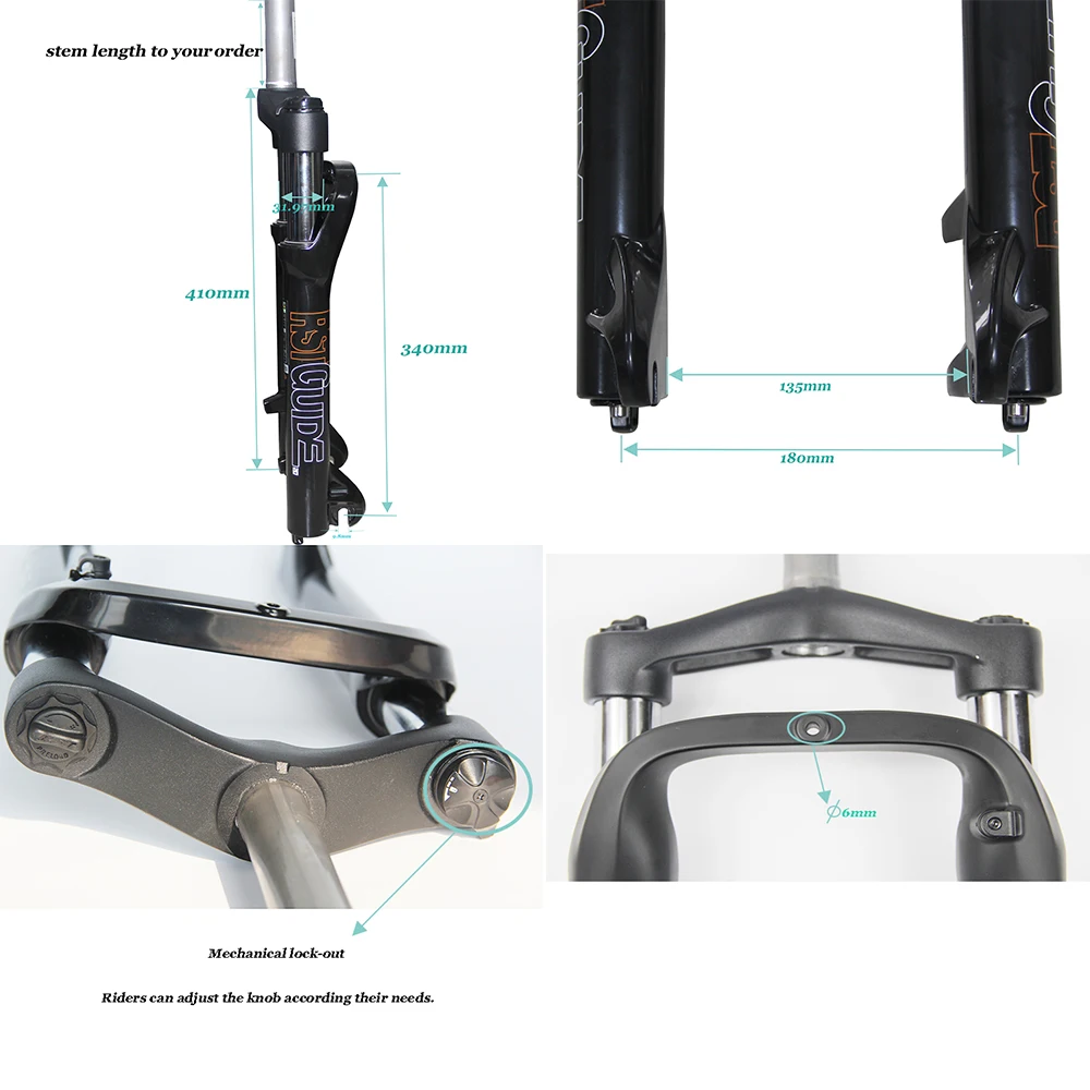 Bicycle accessory GUIDE-20 26 inch Mechanical lock-out system suspension front fork