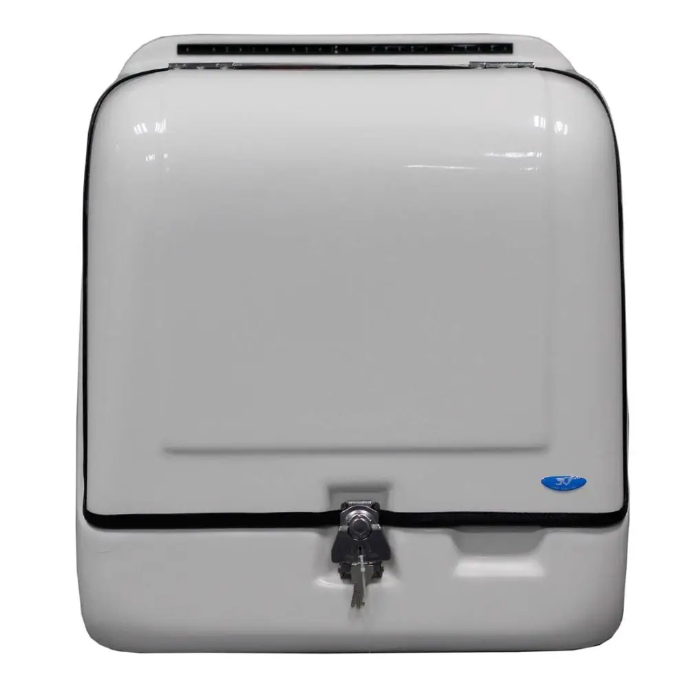 Задняя коробка для доставки мотоцикла с стекловолокном, очень большой объем и светодиодная лампа, Модель No.JYB-03