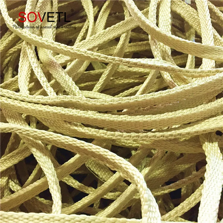 
High heat resistant insulation para aramid fiber webbing tape for glass 