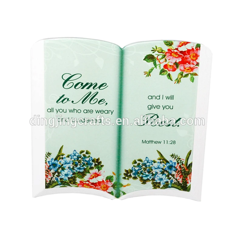 
Decorative book shape custom ceramic colored glaze ceramic kitchen wall plaque 